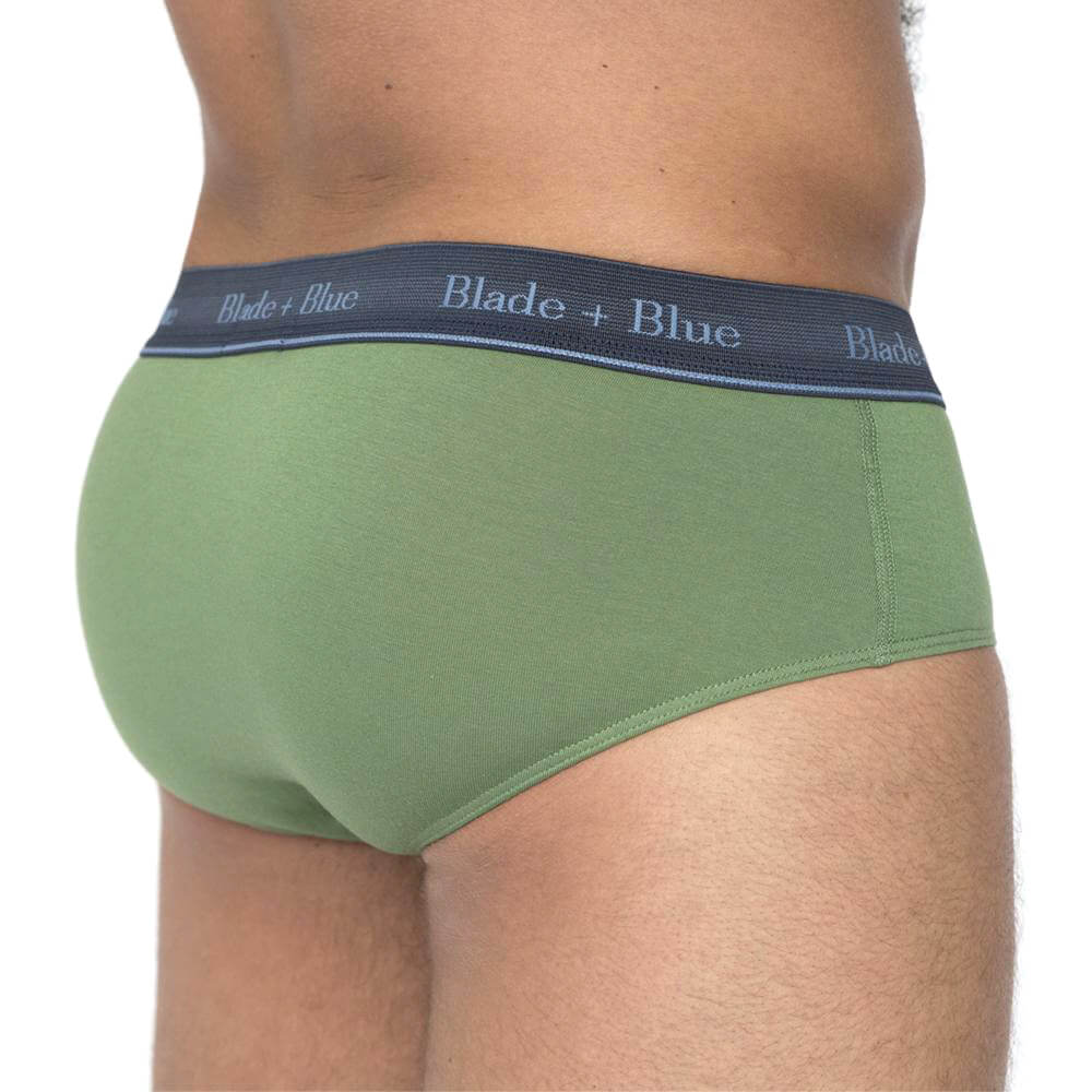 Grassy Green Classic Fit Brief Underwear - Made In USA