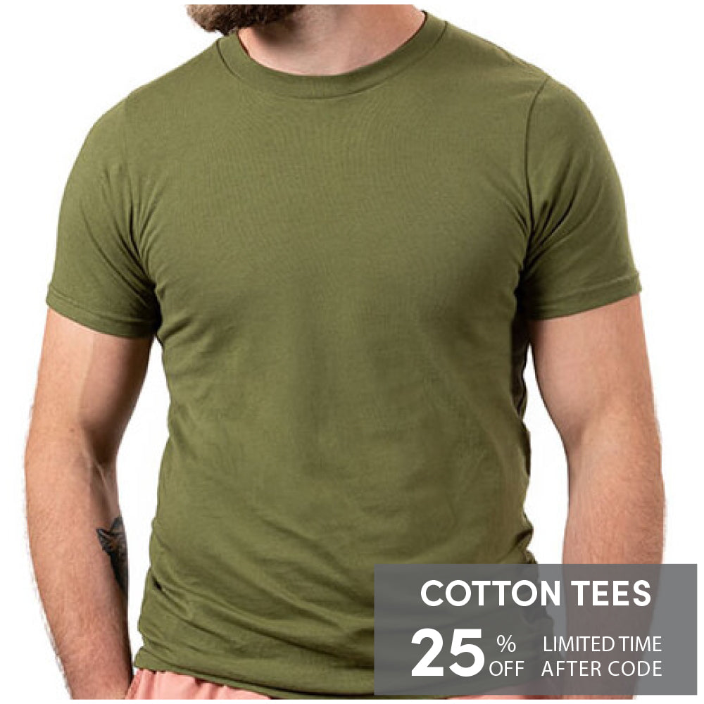 Olive Green Cotton T-Shirt