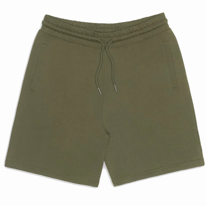 Organic Cotton 5&quot; Gym Sweatshort in Military Olive