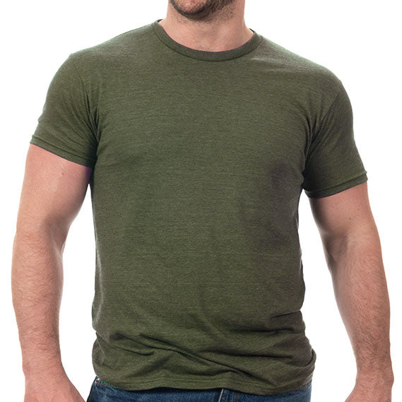 Olive Green Heather Tri Blend T-Shirt