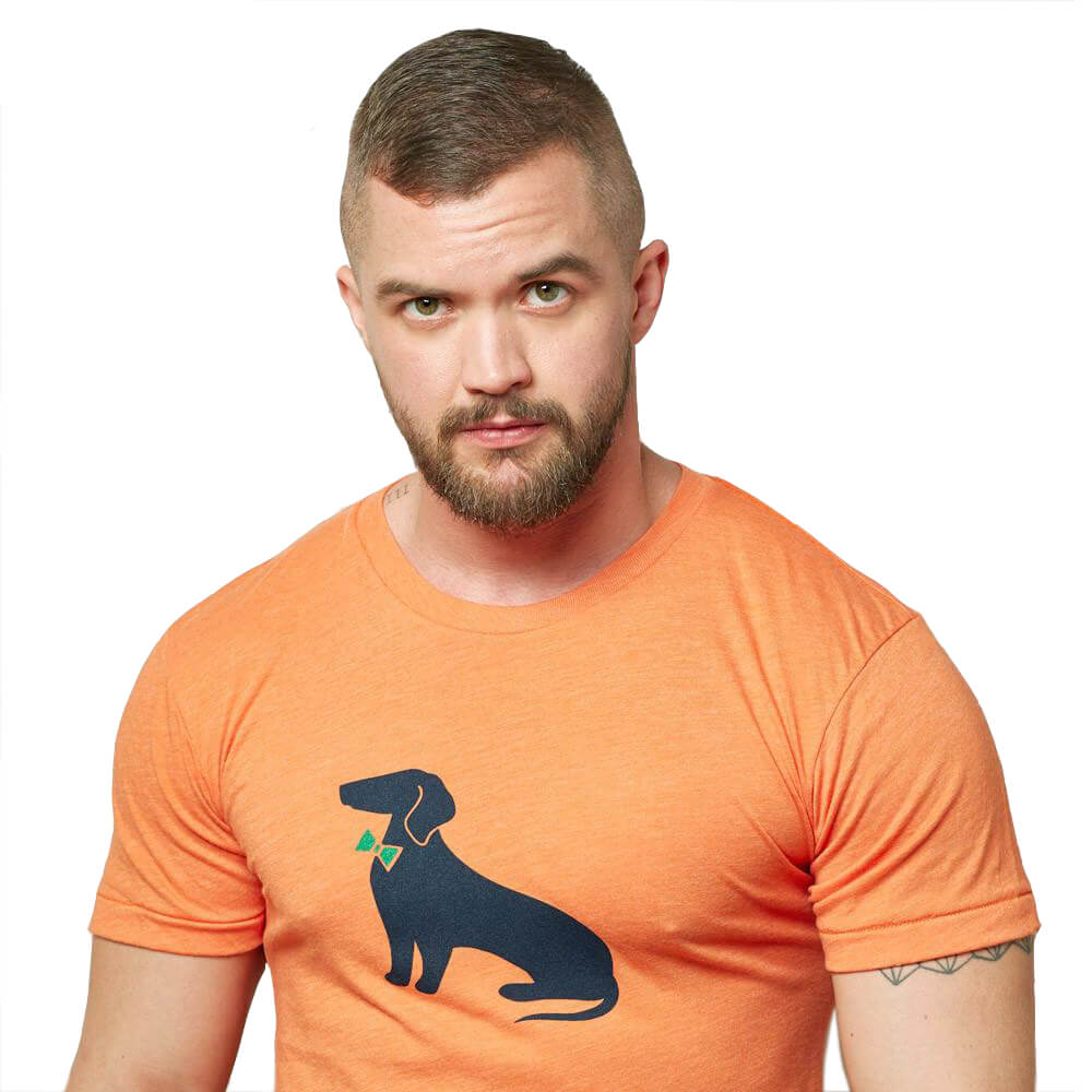 Orange Heather Dachshund T-Shirt