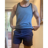 Organic Cotton 5" Gym Sweatshort in Navy Blue