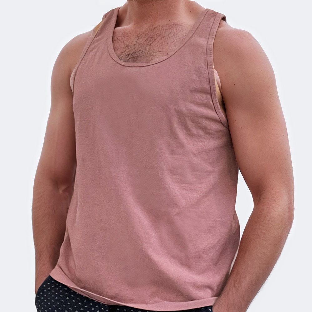 Desert Rose Pink Cotton Garment Dyed Tank Top