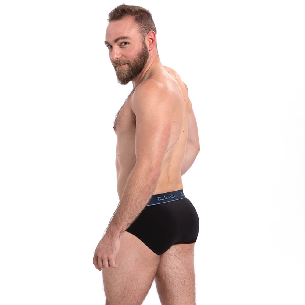 Black Low Rise Brief Underwear - Made In USA