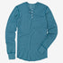 Varsity Teal Baby Thermal Long Sleeve Henley Shirt