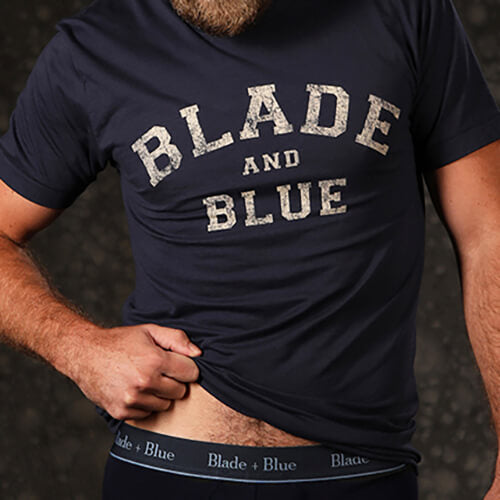 Navy Blue Blade + Blue Graphic T-Shirt