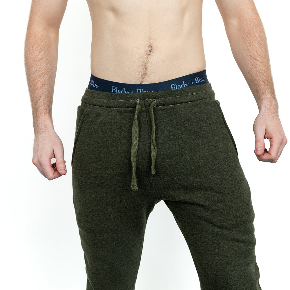 Dark Army Green Heather Hugger Jogger Sweatpants