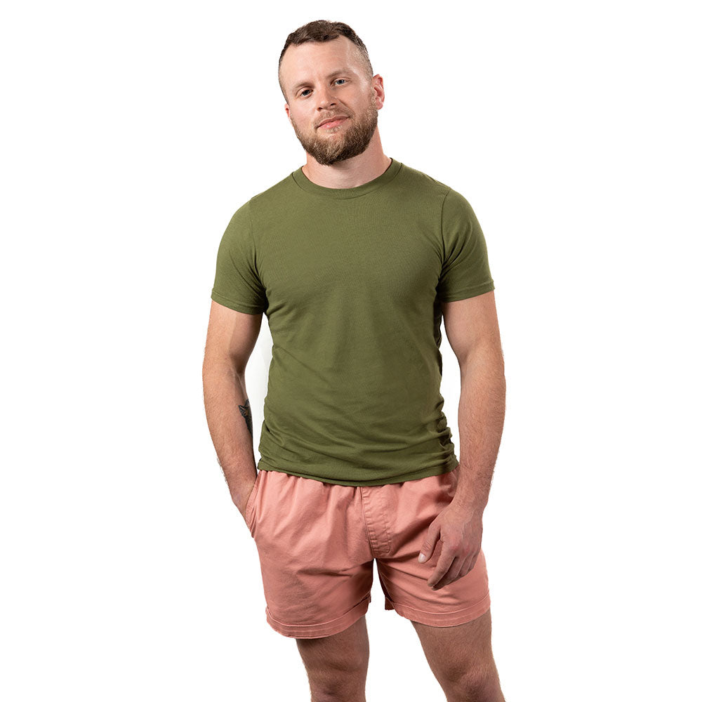 Olive short best sale sleeve shirt