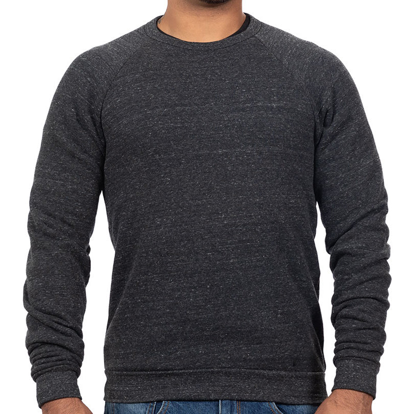 Charcoal Grey Marled Crewneck Sweatshirt Made in USA For Men – Blade + Blue