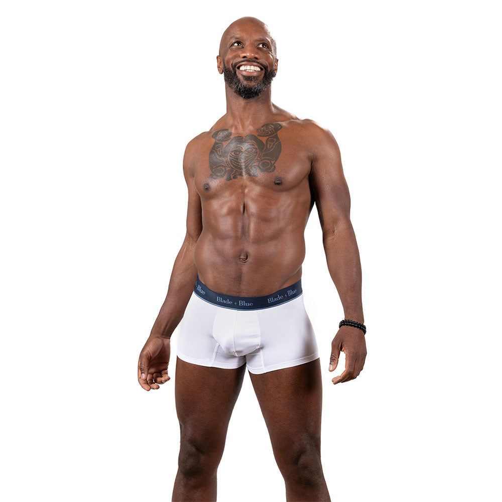White Active Mesh Low Rise Brief Underwear - Made In USA
