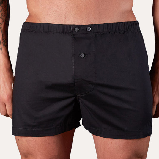 Solid Black Boxer Short Made in USA underwear – Blade + Blue