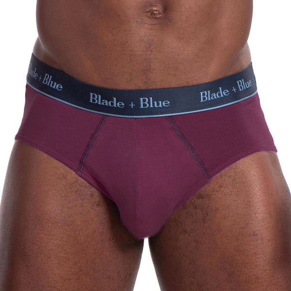 Mens Burgundy Brief Underwear Made in USA – Blade + Blue