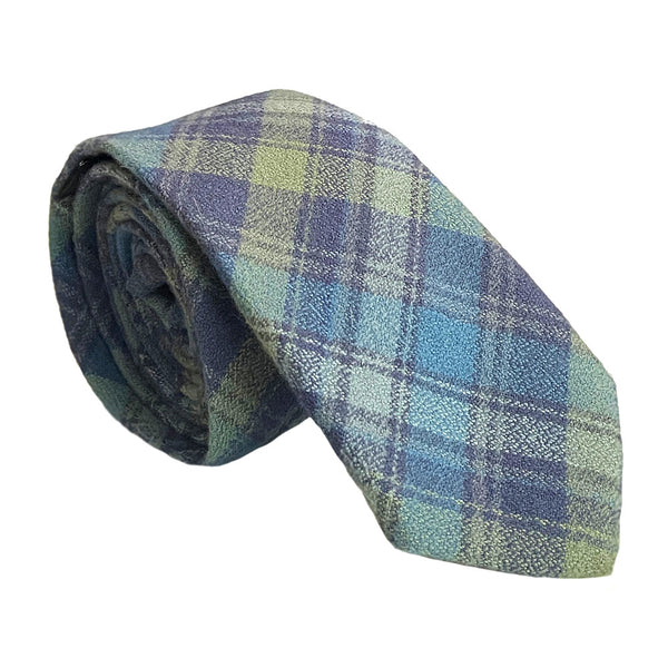 Blue Green Cotton Flannel Plaid Tie Made In USA – Blade + Blue